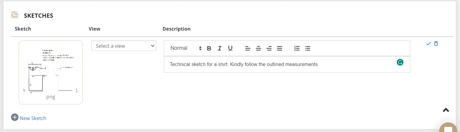 technical sketches
