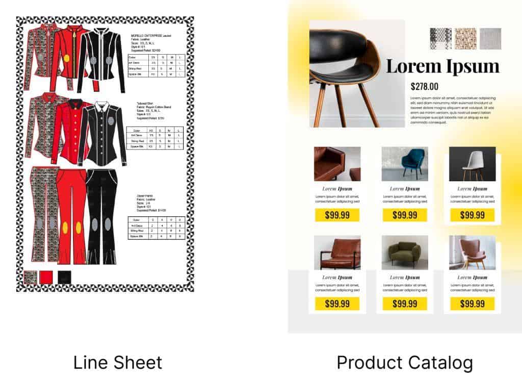 Line Sheet vs Product Catalog